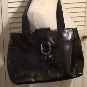 M. London women’s large bag, Black genuine leather, New condition, Preowned